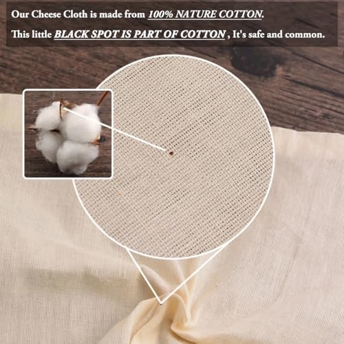 10Pcs Reusable Unbleached Cotton Cheese Cloths - 20x20"