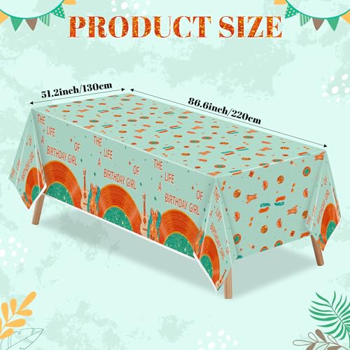 Singer-Themed Plastic Tablecloth Set - 3PCS for Birthday Parties