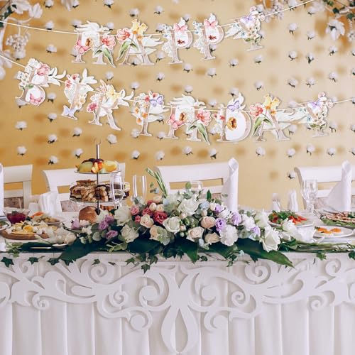 Wildflower Happy Birthday Banner Floral Spring Party Garland Decoration