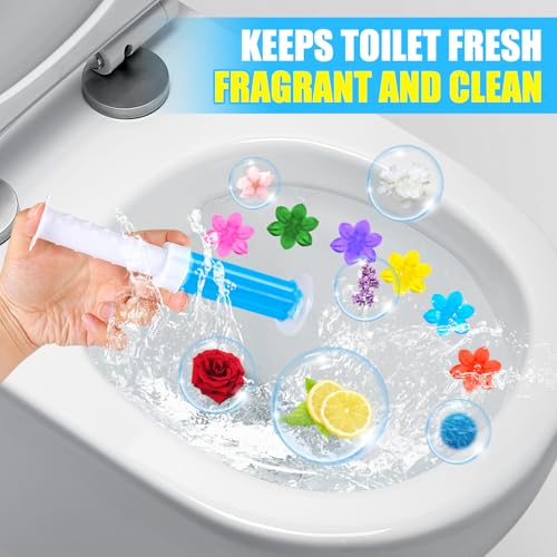 AstrivixDD 6 Pack Flower Toilet Gel Stamps - 72 Long-Lasting Fresheners