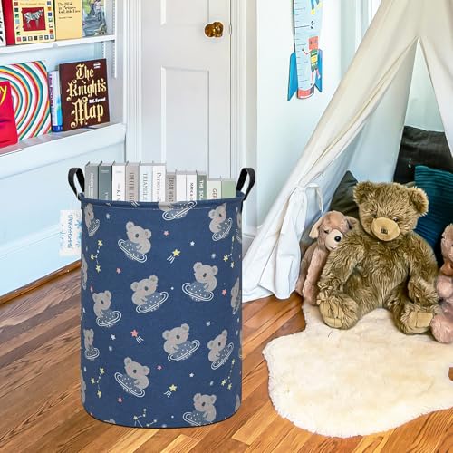Space Koala Collapsible Laundry Basket - 19.7" Hamper Organizer for Nursery & Home