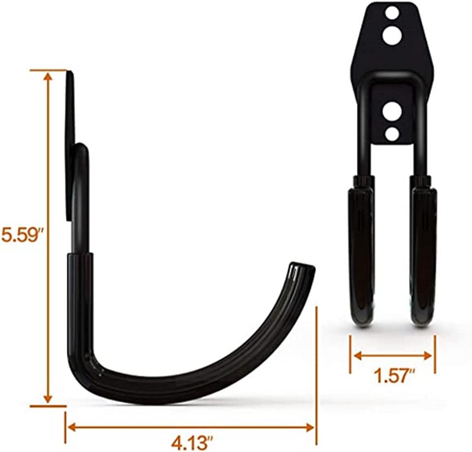 Zoele Wall Mount Baby Stroller Hanger - Durable Stroller Rack & Garage Tool Organizer (Black)