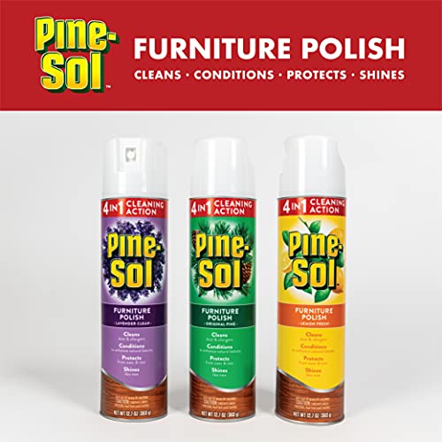 Pine-Sol 4-in-1 Furniture Polish Spray, Original Pine Scent, 12.7 Fl Oz - Pack of 1