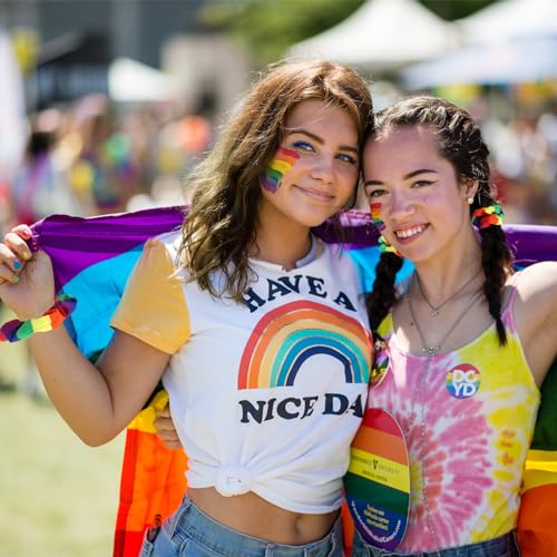 LGBT Pride Rainbow Hair Scrunchies and Bandanas Set 4-Piece