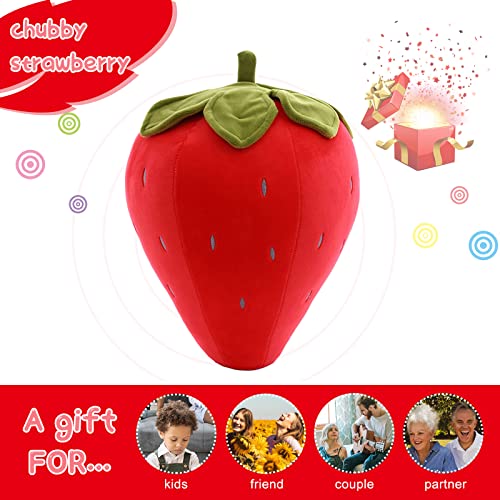 Cute Strawberry Plush Pillow for Kids - Soft & Cuddly Toy (20cm)