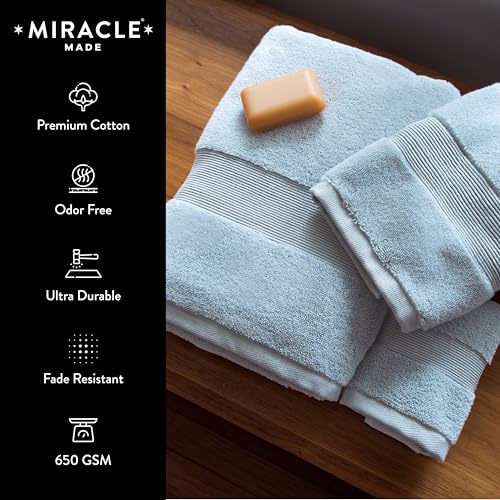 Miracle Made Soft Face Towel - Silver-Treated Cotton, Sky Blue