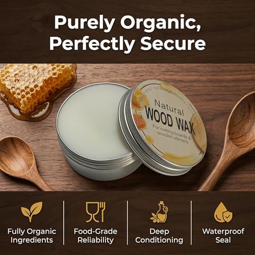 Natural Wood Wax for Cutting Boards & Kitchen Utensils - 2.82 oz