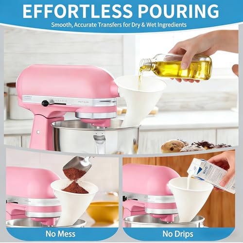 Flour Funnel for KitchenAid Mixer - No-Mess Baking Tool