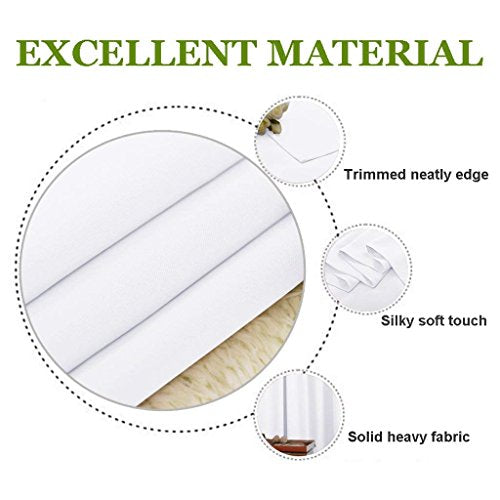 NICETOWN Extra Wide White Sliding Door Curtain, 70x95 Inches