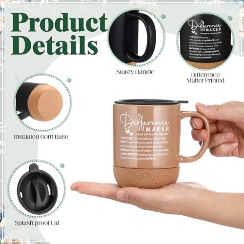 20 Pack Employee Appreciation Coffee Mug Set - 13.5 oz Ceramic with Cork Base