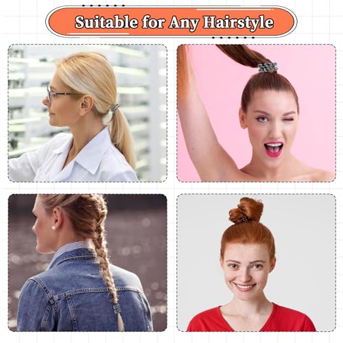 JJUNW Spiral Hair Ties 5-Pack - Waterproof No-Crease Ponytail Holders