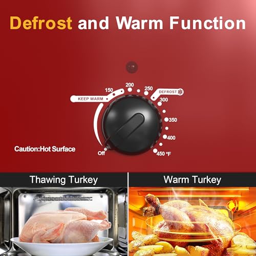 20 Quart Electric Roaster Oven with Self-Basting Lid - Red