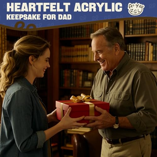 Heart-Shaped Acrylic Dad Plaque - Perfect Gift from Daughter