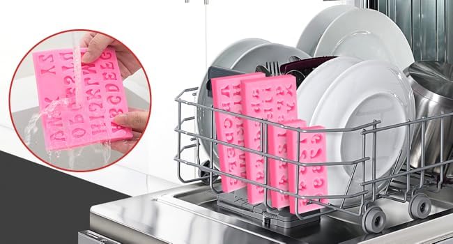 VITAPREP 3-Pack Silicone Letter Molds for Chocolate Covered Strawberries | A-Z Alphabet & 0-9 Numbers | Uppercase/Lowercase Fondant, Candy, Clay Molds | Food-Grade, Non-Stick (Cake Decorating Tools)