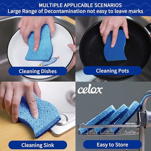 CELOX Dual-Sided Cleaning Sponge for Kitchen & Household
