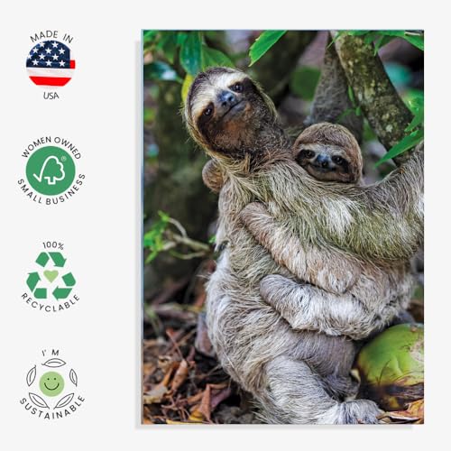 Heartwarming Sloth Greeting Card - 5x7 Blank for Any Occasion