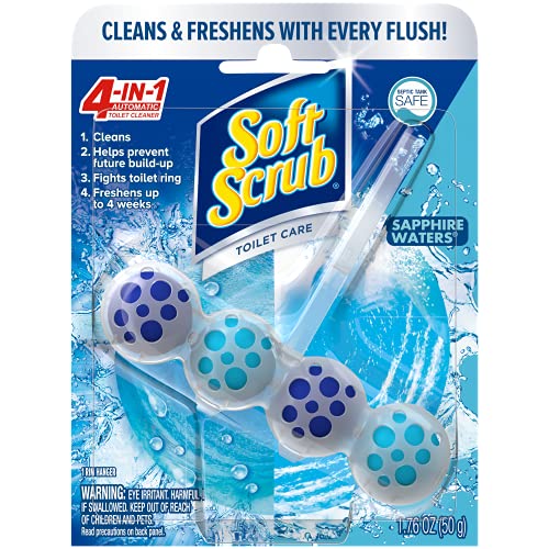 Soft Scrub 4-in-1 Toilet Care Rim Hanger, Sapphire Waters, 50g