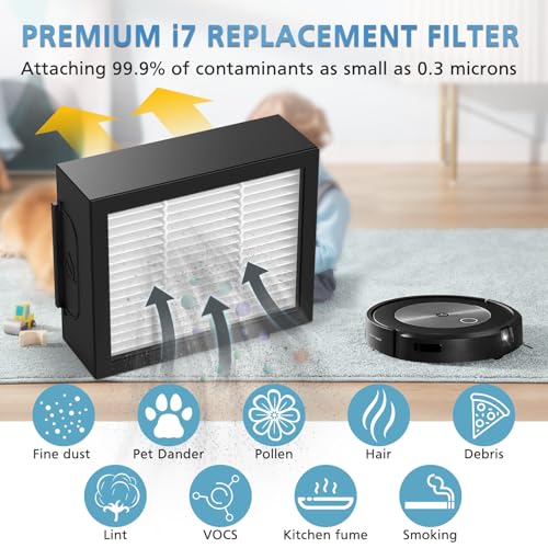 Lacvik 9-Pack Replacement Filters for iRobot Roomba i, e, j Series