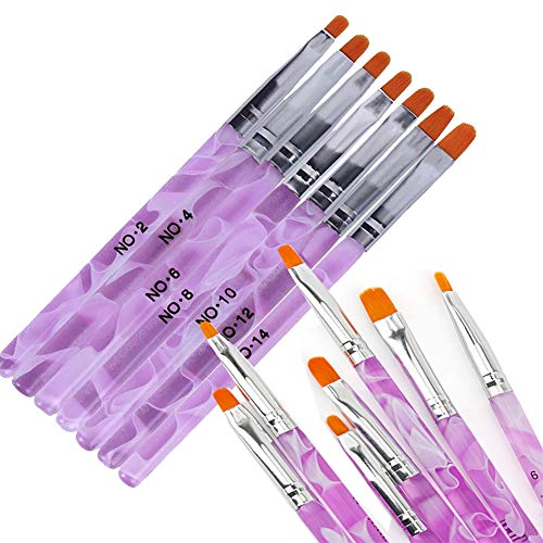 7-Piece UV Gel Nail Art Brush and Acrylic Painting Tool Kit