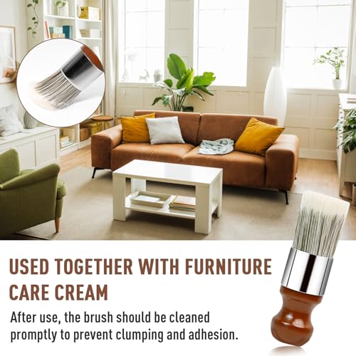 GAQWOK Small Leather & Furniture Salve Brush - Durable Wax Cleaner