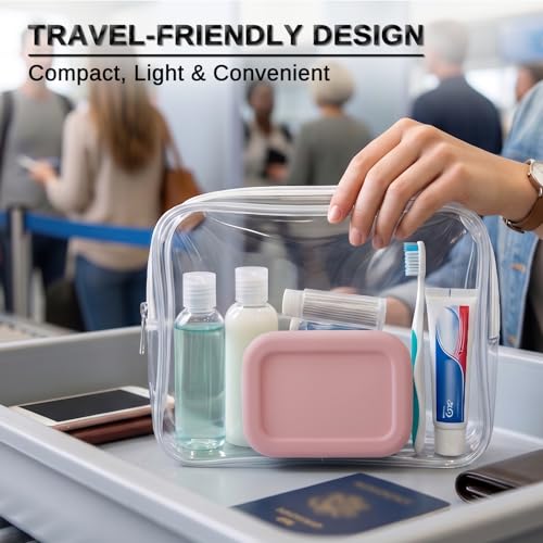 Leak Proof Silicone Travel Soap Case - Light Pink Portable Holder
