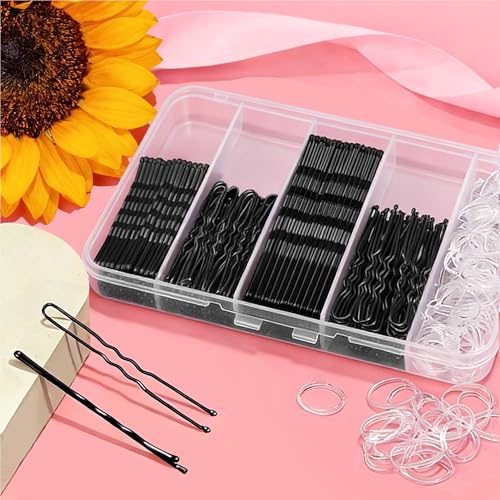 300PCS Bobby Pins and Hair Styling Kit with Storage Box