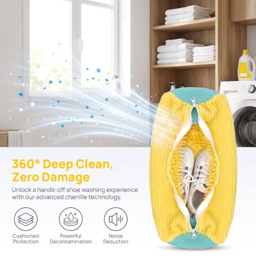 2-Pack Reusable Shoe Washing Machine Bags with Zipper for Sneakers