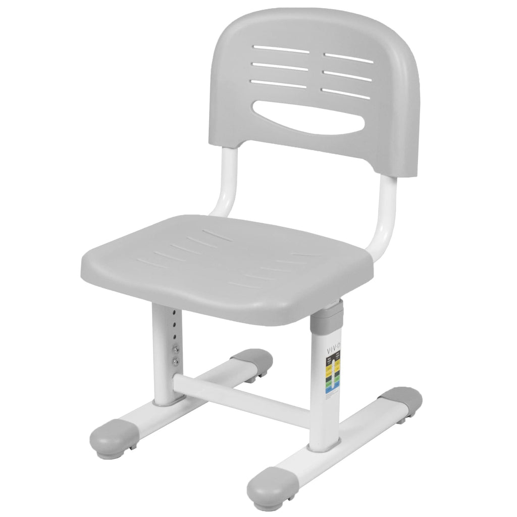 VIVO Height Adjustable Kids' Desk Chair, Chair Only, Multifunctional Interactive Workstation for School Study or Play, Children's Ergonomic Seat with Back, Gray, DESK-V201G-CH