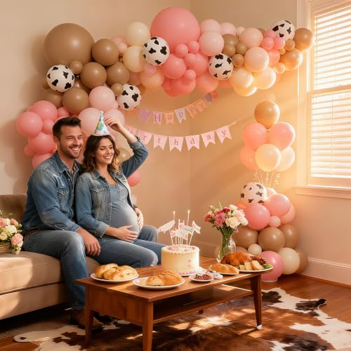 Cow Balloon Arch Kit for Baby Shower & Rodeo Party - 31pcs