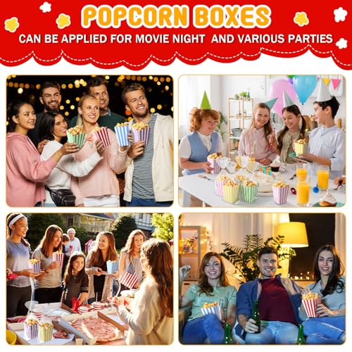 24-Piece Mini Popcorn Boxes and Treat Bag Set for Parties