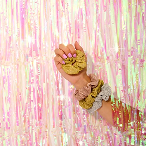 Goody Icy Holiday Scrunchies - 3 Count Shimmering Hair Accessories