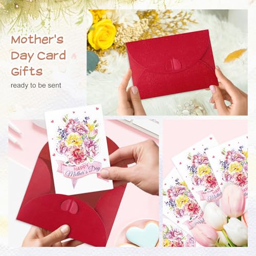 Elegant Floral Mother's Day Card - 5.5x8 with Envelope