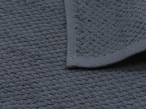8-Pack Cotton Dish Cloths, 12x12 Inch Absorbent Kitchen Rags - Grey