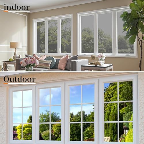 Niviy One Way Window Privacy Film, Silver Heat Blocking Tint 17.7 x 78.7 In