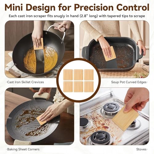Eco-Friendly Bamboo Dish Scrub Brush & Pan Scraper Set