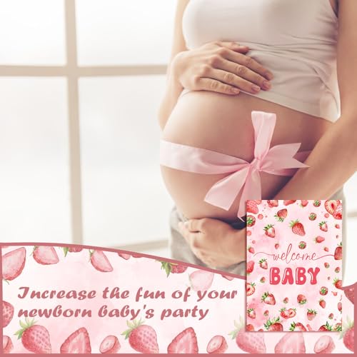 Strawberry Baby Shower Games - 30 Pack Pink Berry Party Supplies