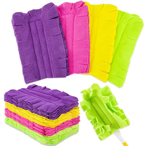 8-Pack Reusable Microfiber Duster Refills Compatible with Swiffer Handles