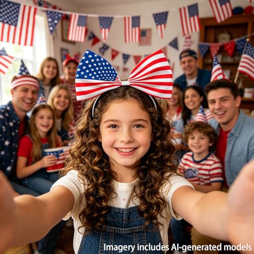American Flag Patriotic Headband for 4th of July & Memorial Day