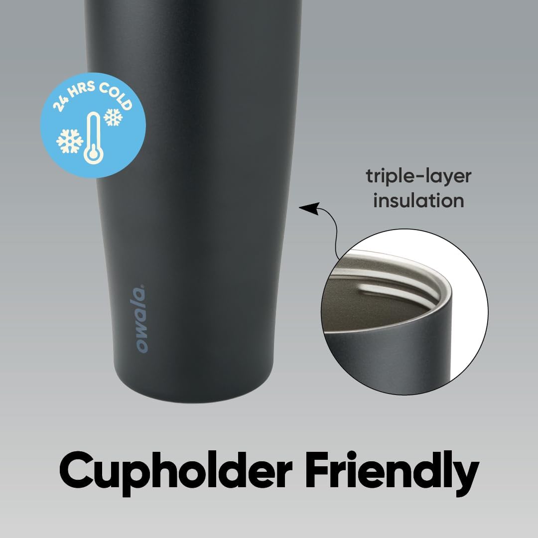 Owala FreeSip Tumbler - Insulated Stainless Steel Water Bottle with Built-in Straw & Handle | 40oz, BPA Free, Leak Proof