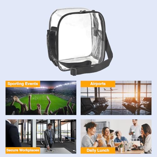 Trail Maker Clear Lunch Bag, Stadium Approved Transparent Tote with Strap