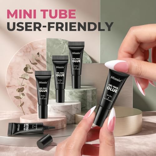Misssix Super Strong Nail Glue 5-Pack for Press On Nails & Tips