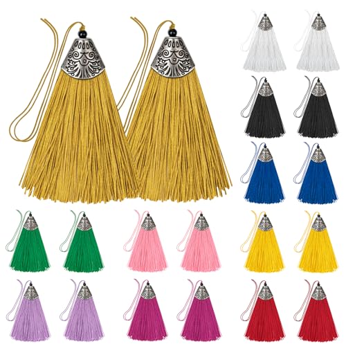 Boho Tassel Charms - 20 Silk Tassels for DIY Jewelry & Crafts