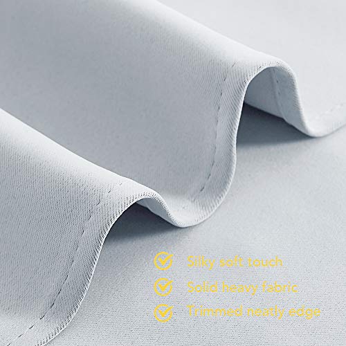 NICETOWN Greyish White Blackout Curtains - 34x60 in, 2 Panels