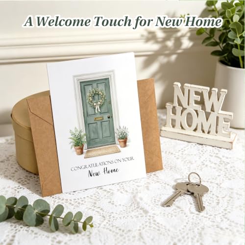 Elegant Housewarming Greeting Card with Envelope - Congratulations on Your New Home