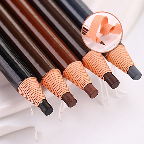 Acfun Peel-Off Eyebrow Pencil Set 5 Colors Drawing Makeup Tool
