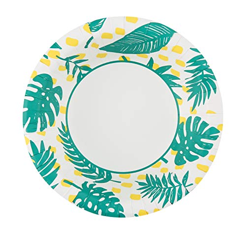 Glad 16 Oz Disposable Paper Bowls - Palm Leaf Design, 50 Count