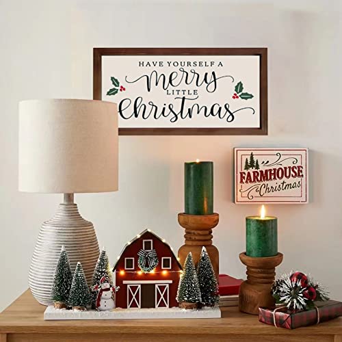 Holiday Wooden Wall Sign - Have Yourself A Merry Little Christmas - 16 x 8 Inches