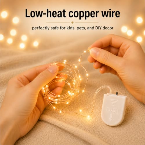 6 Pack Battery Operated Fairy Lights - 7ft 20LED Warm White