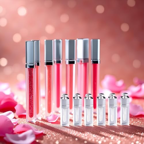 Transparent Lip Gloss Tubes 3ml Refillable Containers 6 Pack