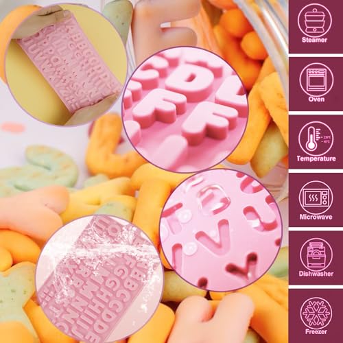 Silicone Number & Letter Candy Molds - 2-Piece Set for Cakes